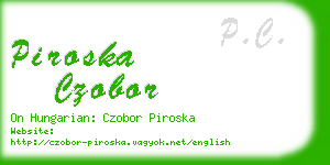 piroska czobor business card